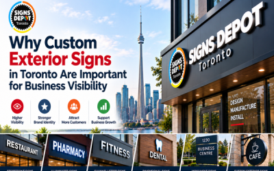 Why Custom Exterior Signs in Toronto Are Important for Business Visibility