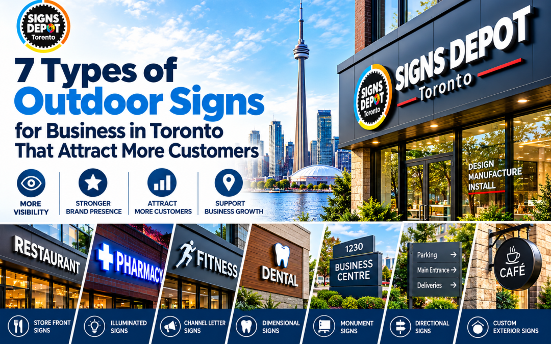 7 Types of Outdoor Signs for Business in Toronto That Attract More Customers