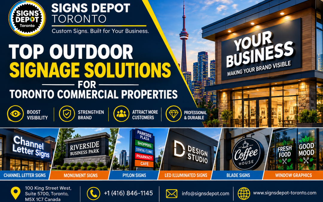 Top Outdoor Signage Solutions for Toronto Commercial Properties