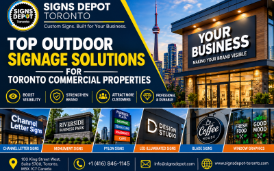 Top Outdoor Signage Solutions for Toronto Commercial Properties
