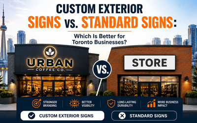 Custom Exterior Signs vs. Standard Signs: Which Is Better for Toronto Businesses?