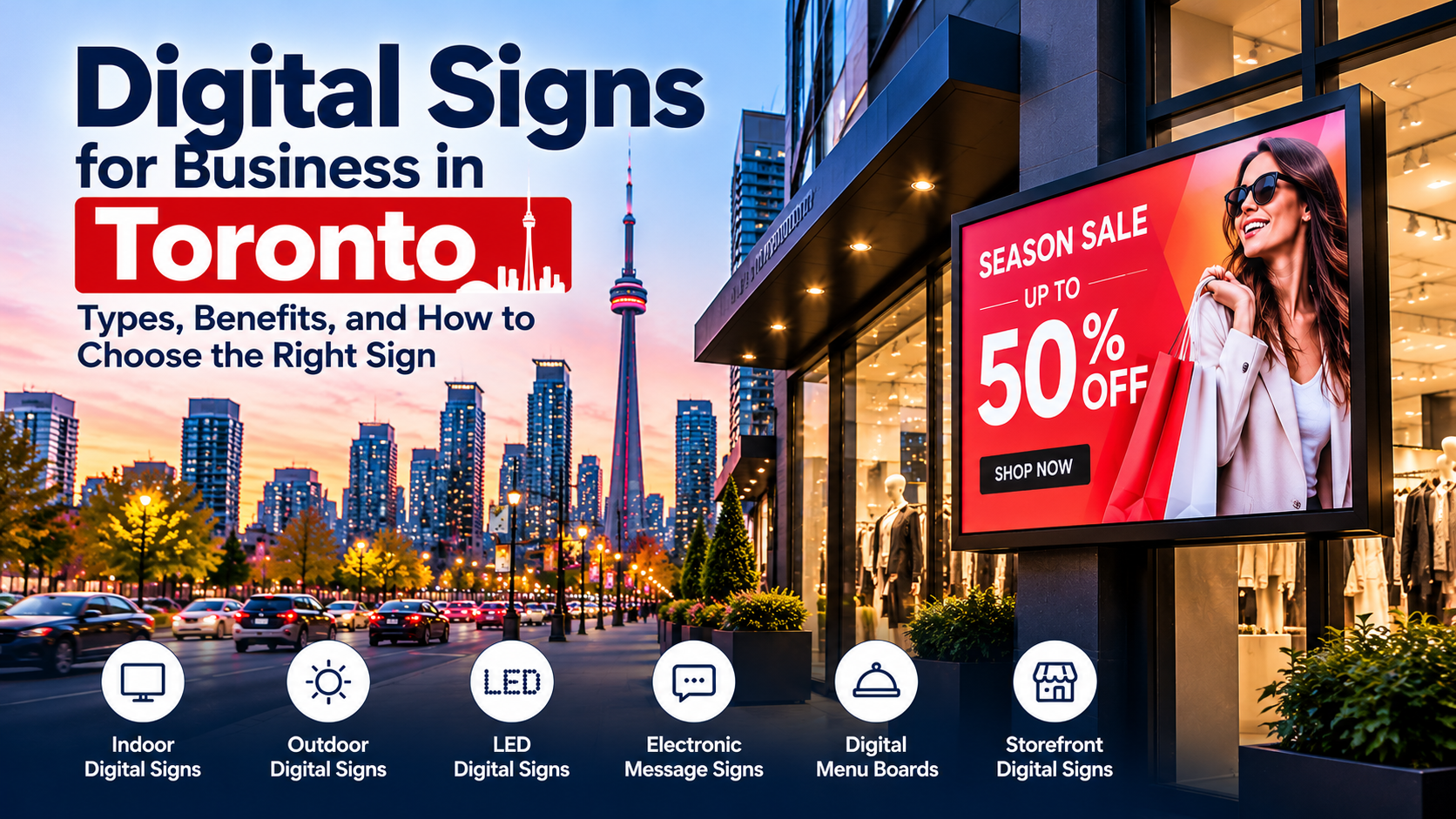 Toronto Digital Signs_ Cityscape and Storefront Promotions