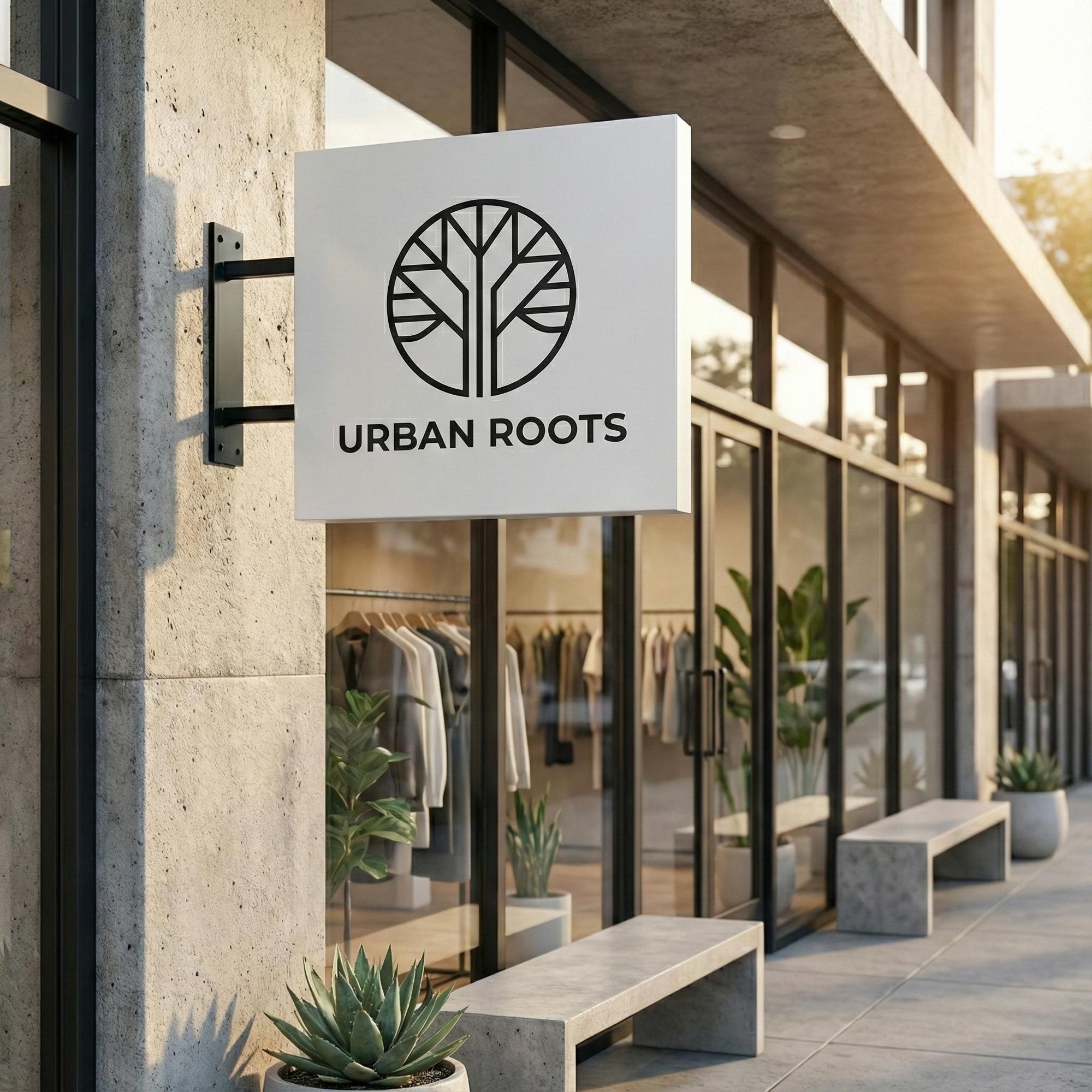 Durable outdoor business sign on a commercial storefront
